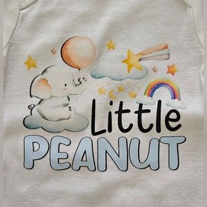 Gerber 3-6mos Baby Little Elephant Graphic Onesie Short Sleeve Bodysuit